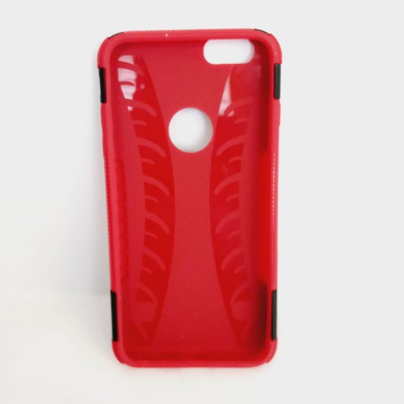 IPhone 6s plus Hard Protective Cell Phone case Cover Red Black Kickstand - Picture 2 of 4